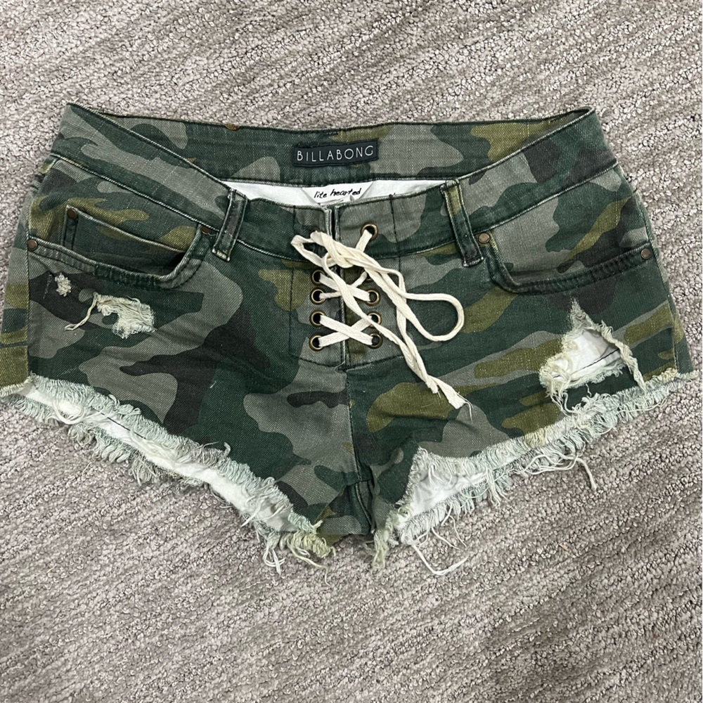 Billabong Women's Camouflage Jean Shorts